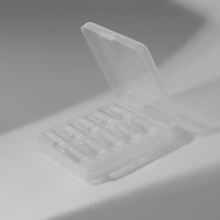 Набор баночек для хранения мелочей, d = 2,1 &times; 3,6 см, 10 шт, в контейнере, 11,5 &times; 9 &times; 2,7 см