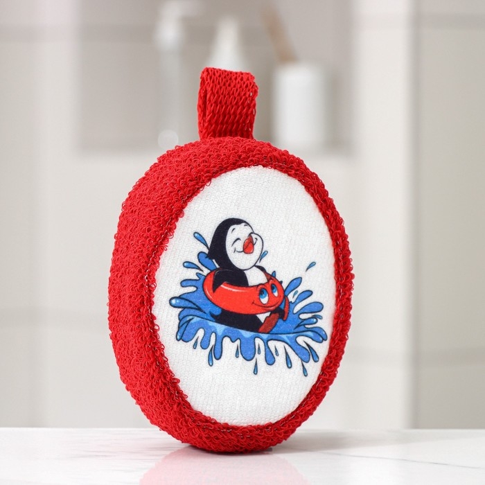 Мочалка для тела &laquo;Пингвин&raquo;, 11&times;14 см, цвет микс