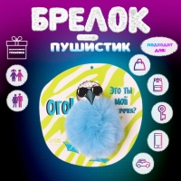 Пушистик на кольце "Олуша. Ого! Это ты мой подарочек?" d=8 см 15х15 см Пушистик на кольце "Олуша. Ого! Это ты мой подарочек?" d=8 см 15х15 см