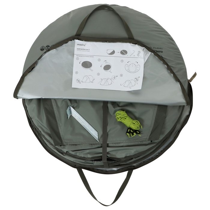 Палатка самораскрывающаяся размер 215 х 120 х 95 см, 2 х местная