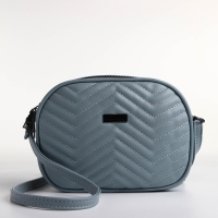 Сумка женская кросс-боди на молнии, цвет серо-синий Сумка женская кросс-боди на молнии, цвет серо-синий