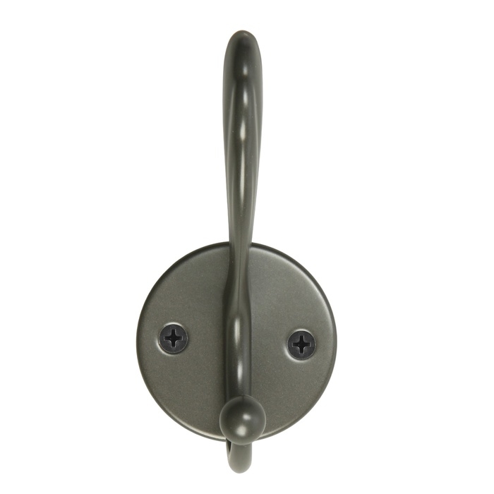 Крючок мебельный CAPPIO WING, двухрожковый, графит