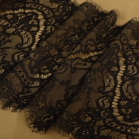 Кружево реснички, 270 мм × 3 ± 0,5 м, цвет чёрный Кружево реснички, 270 мм × 3 ± 0,5 м, цвет чёрный