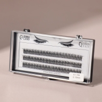 Набор накладных ресниц &laquo;Ласточкин хвост&raquo;, пучки, 10 мм, толщина 0,1 мм, изгиб С, 12 D