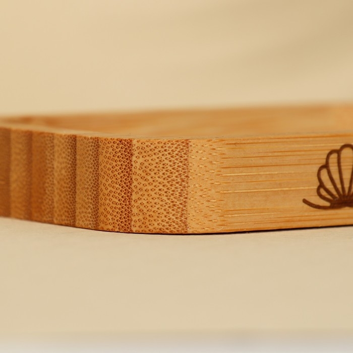 Мыльница деревянная &laquo;Soap&raquo;, квадратная, бамбук