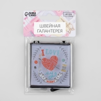 Игольница магнитная &laquo;Hobby&raquo;, с иглами, 7 &times; 8 см, цвет чёрный