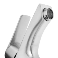 Смеситель для раковины "ОЛИМП" ОС11522, однорычажный, нержавеющая сталь, сатин