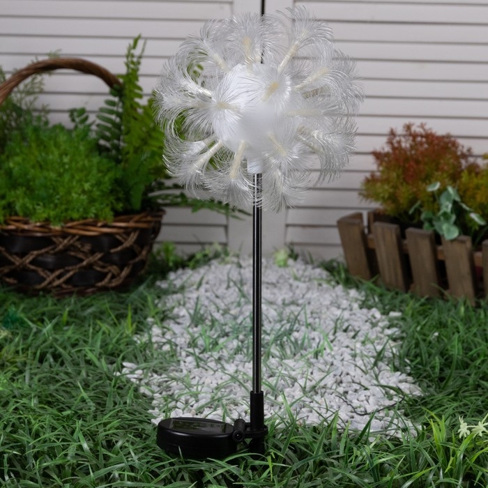 Садовый светильник на солнечной батарее &laquo;Клубок&raquo;, 70 см, 1 LED, свечение тёплое белое