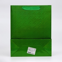 Пакет подарочный, фольгированный, упаковка, с окном "Сердце", "Зеленый", M 32 х 25,5 х 11 см Пакет подарочный, фольгированный, упаковка, с окном "Сердце", "Зеленый", M 32 х 25,5 х 11 см