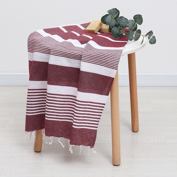 Полотенце Пештемаль LoveLife Resort, цв. бордовый, 75х170 см, 80% хл, 20% пэ, 190 г/м2 Полотенце Пештемаль LoveLife Resort, цв. бордовый, 75х170 см, 80% хл, 20% пэ, 190 г/м2