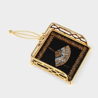 Салфетница &laquo;Веер&raquo;, 15&times;15&times;6, цвет золотой