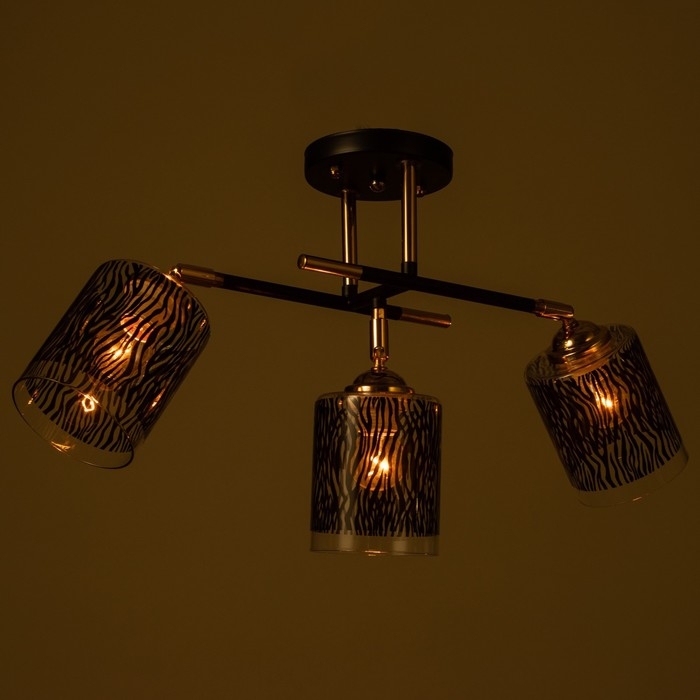 Люстра Люстра "Роберта" 3хЕ27 40Вт черно-золотой 52х26х27 см BayerLux