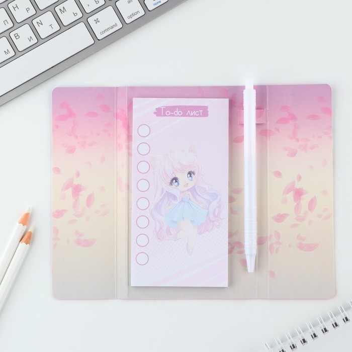 Подарочный набор &laquo;Аниме&raquo;, планинг-стикеры 30 л., ручка пластик