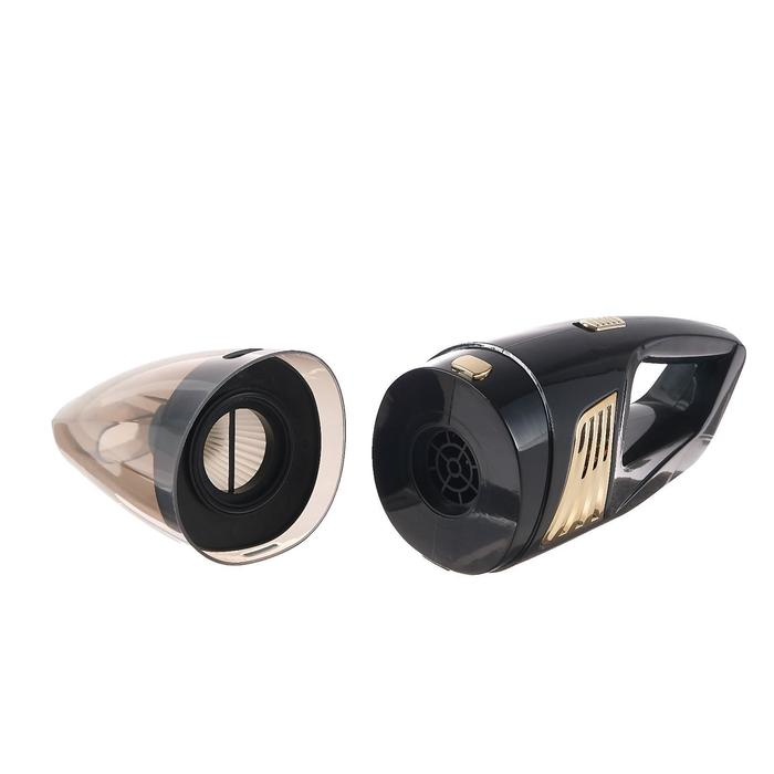 Пылесос автомобильный CARTAGE TURBO, беспроводной, 5 насадок, 100 Вт, 12 В, черный Пылесос автомобильный CARTAGE TURBO, беспроводной, 5 насадок, 100 Вт, 12 В, черный