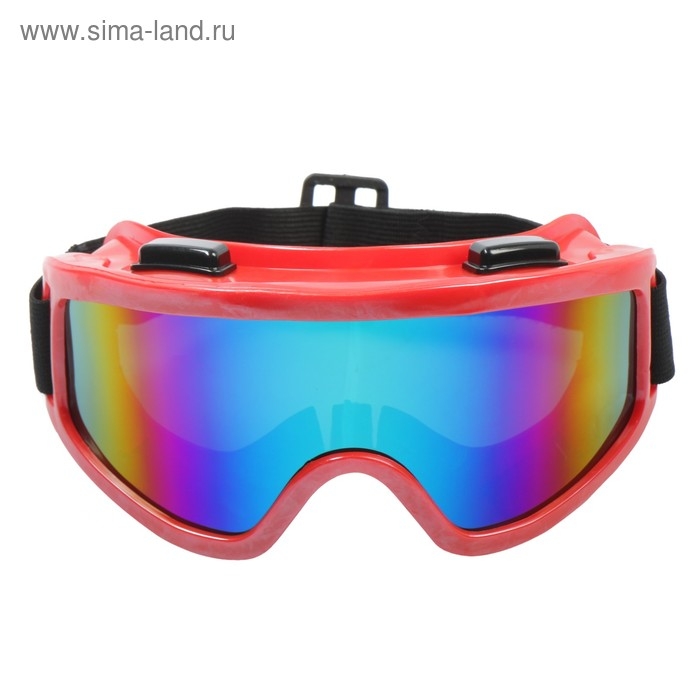 Очки-маска для езды на мототехнике, стекло хамелеон, красные Очки-маска для езды на мототехнике, стекло хамелеон, красные