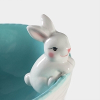 Салатник Доляна &laquo;Зайка&raquo;, 430 мл, 18&times;14&times;11 см, цвет голубой