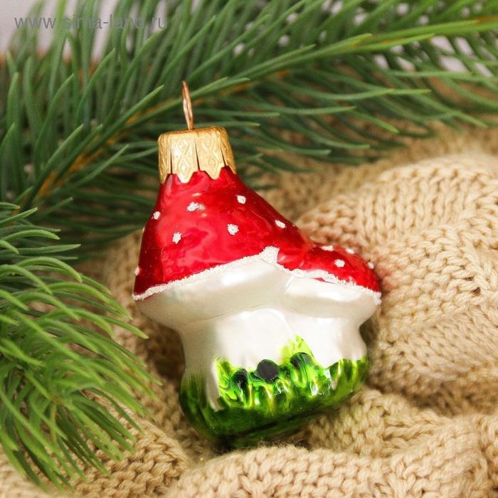 Ёлочное украшение Ёлочное украшение "Грибочки"6 см