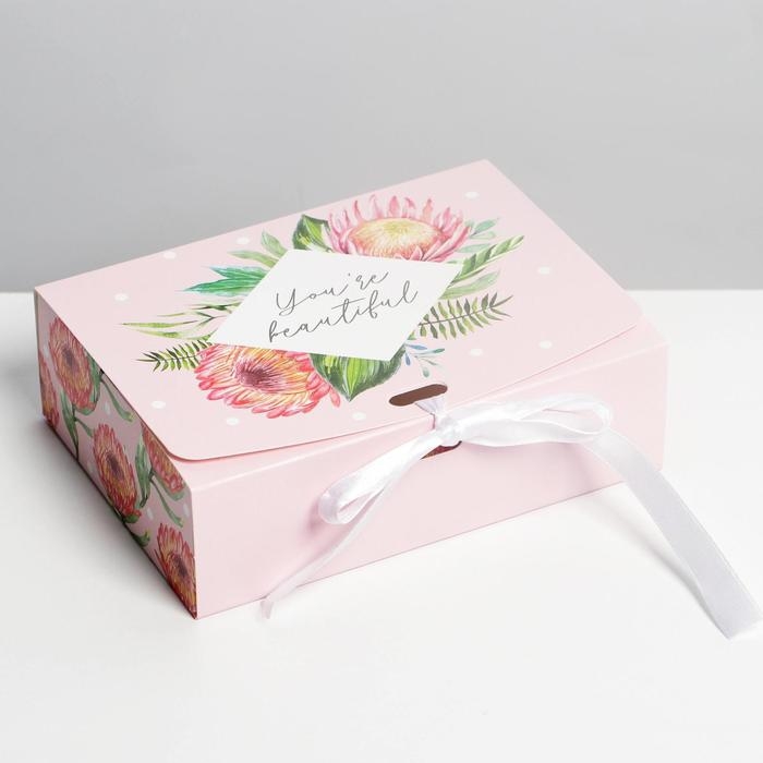 Коробка подарочная складная, упаковка, «Цветы», 16.5 х 12.5 х 5 см, БЕЗ ЛЕНТЫ Коробка подарочная складная, упаковка, «Цветы», 16.5 х 12.5 х 5 см, БЕЗ ЛЕНТЫ