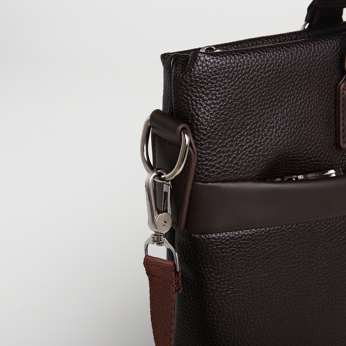 Сумка мужская деловая TEXTURA, 2 наружных кармана, цвет коричневый Сумка мужская деловая TEXTURA, 2 наружных кармана, цвет коричневый