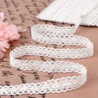 Кружево вязаное, 15 мм &times; 10 &plusmn; 1 м, цвет белый