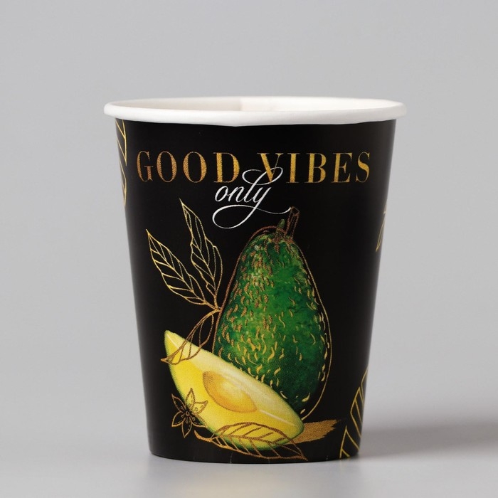 Набор бумажной посуды одноразовый Авокадо&raquo;, 6 тарелок, 6 стаканов, 1 гирлянда