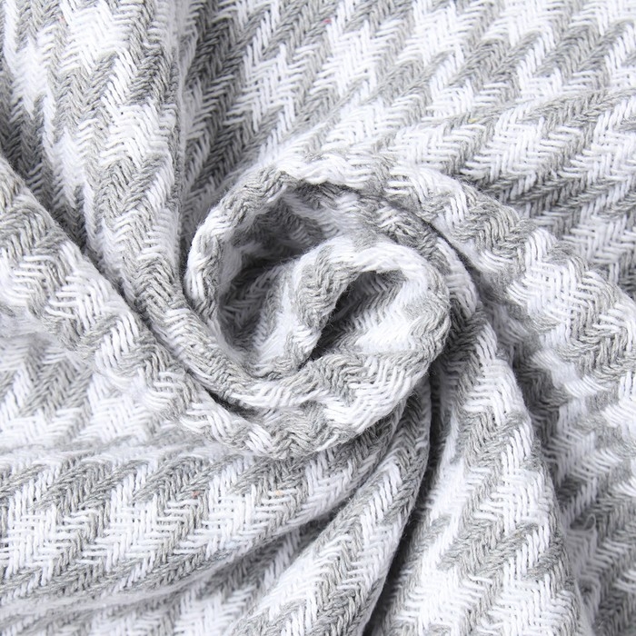 Плед Римский 140х200см, серый, хл80%, пэ20%, 320г/м