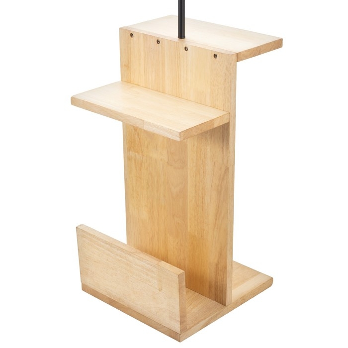 Торшер 19036/1 E27 40Вт черный-светлое дерево 40х51х151 см