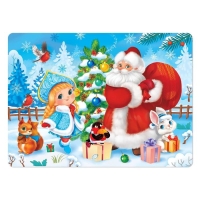 Пазлы детские &laquo;Дед Мороз и Снегурочка&raquo;, 60 элементов