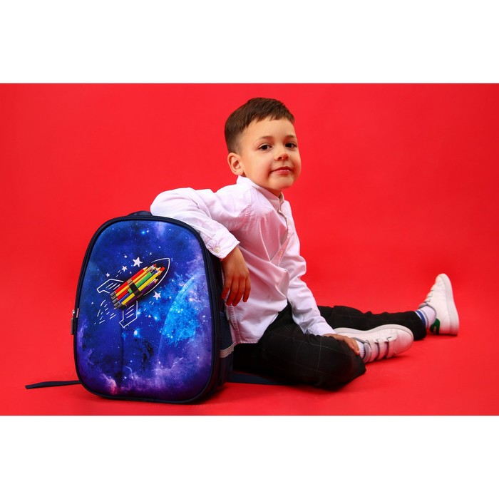 Рюкзак каркасный школьный Calligrata Cosmos, 39 х 30 х 14 см