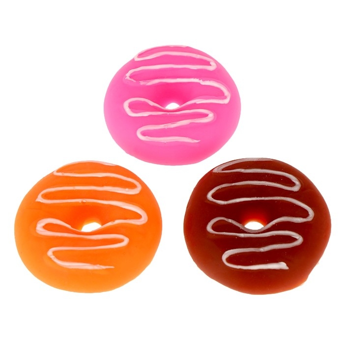 Мялка антистресс &laquo;Пончик&raquo;, набор 3 шт, виды МИКС