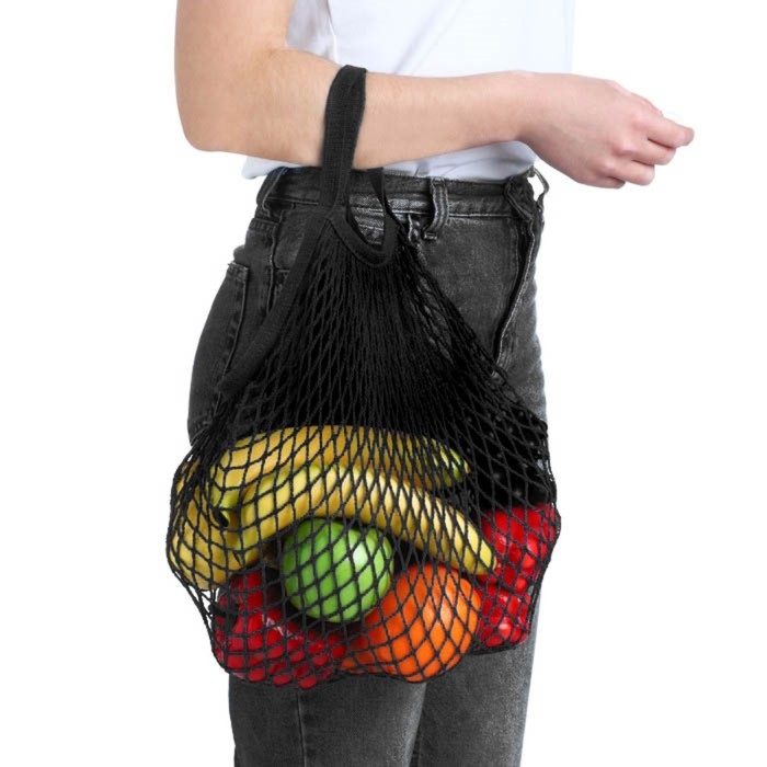 Авоська плетёная сумка сетка 34 х 34 см, ручка 12 см, клетка 1.5 см, чёрная Авоська плетёная сумка сетка 34 х 34 см, ручка 12 см, клетка 1.5 см, чёрная