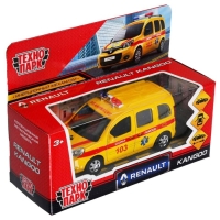 Машина металлическая &laquo;Renault Kangoo реанимация&raquo;, 12 см, открываются двери и багажник, цвет желтый