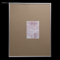 Фоторамка сосна с19 серебро 70х90 см (пластиковый экран)