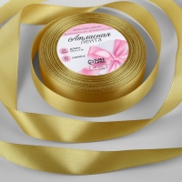 Лента атласная, 20 мм &times; 23 &plusmn; 1 м, цвет золотой №204