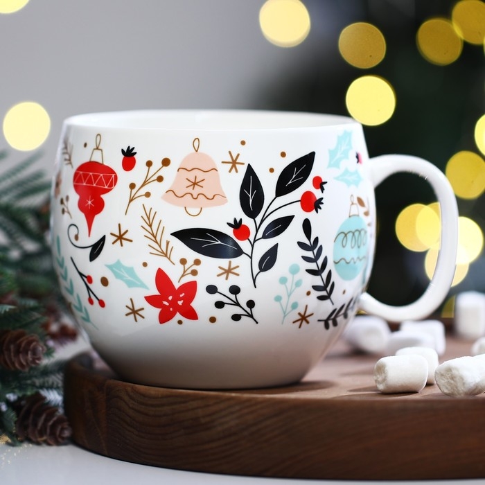 Новый год. Кружка керамическая &laquo;С новым годом&raquo;, 600 мл