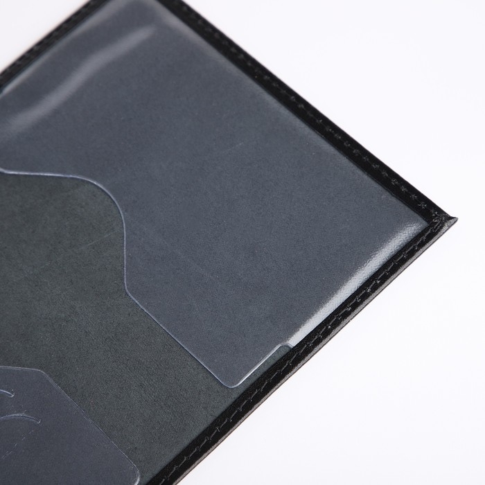Обложка для паспорта, цвет чёрный
