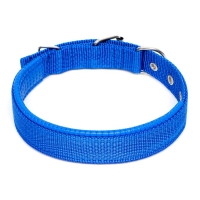 Ошейник "Комфорт" комбинированный, 58 х 3 см, ОШ 45-52 см, синий