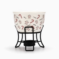 Фондю керамическое новогоднее Дорого внимание &laquo;Счастья&raquo;, 2 шпажки