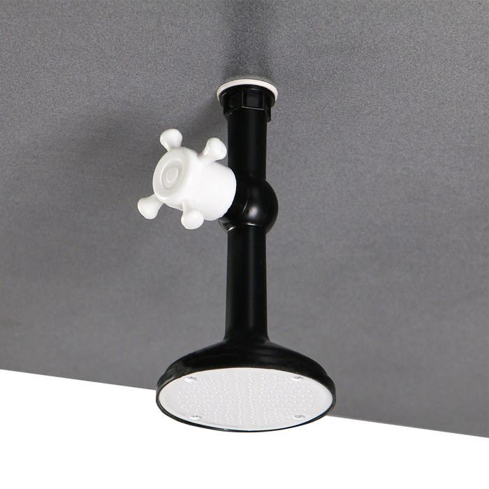 Душ дачный, 80 &times; 80 &times; 250 см, тент, бак антикоррозийный, 128 л, с ЭВН, тент МИКС