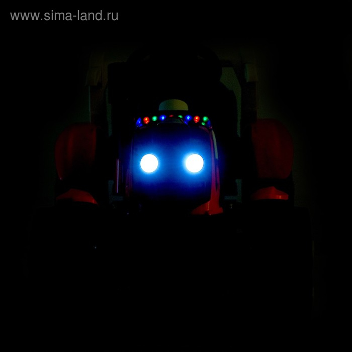 Электромобиль &laquo;Трактор&raquo;, с прицепом, 2 мотора, цвет красный