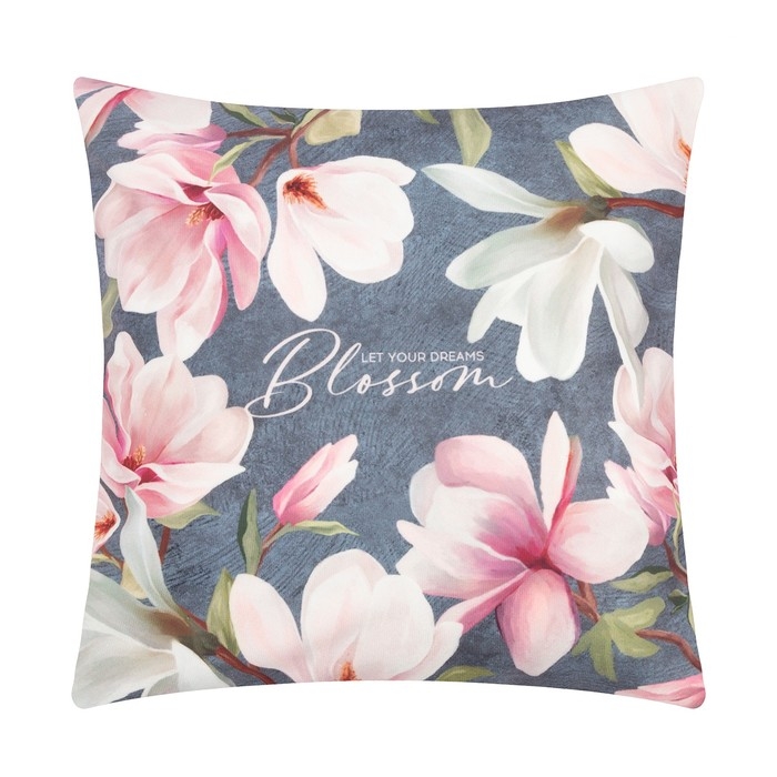 Наволочка декоративная Этель &laquo;Магнолия&raquo; 40х40 см, велюр, 100% п/э