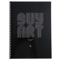 Тетрадь A4, 80 листов в клетку на гребне Calligrata "Графика", обложка 7БЦ, блок офсет