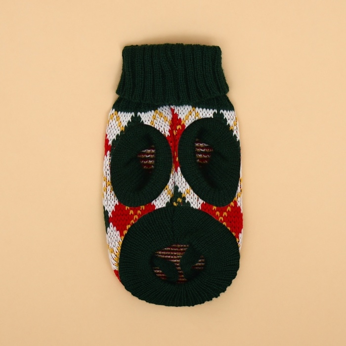 Свитер "Шахматы", XS (ДС 17, ОШ 17, ОГ 23-37 см)