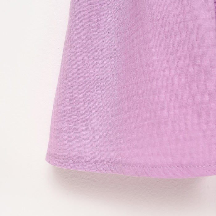 Платье детское с рюшей KAFTAN "Муслин", р 26 (80-86см), лиловый
