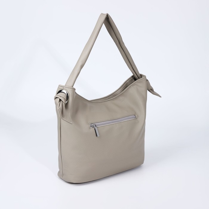 Сумка-тоут на молнии, 2 наружных кармана, цвет серый Сумка-тоут на молнии, 2 наружных кармана, цвет серый