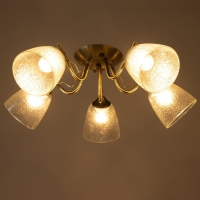 Люстра "Эсм BayerLuxина" 5хЕ27 40Вт бронза 50х50х19 см BayerLux