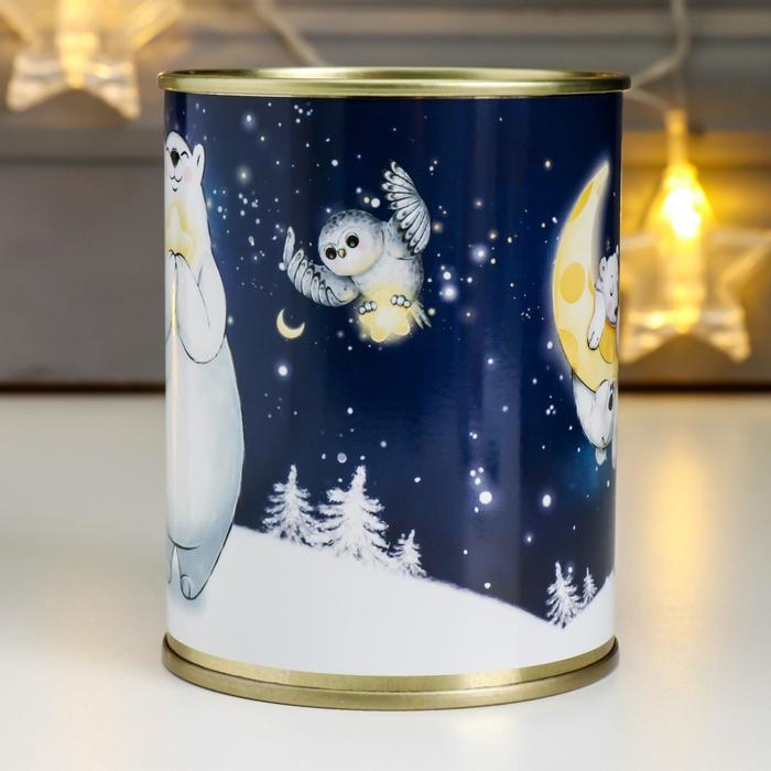 Копилка-подарок металл Копилка-подарок металл "Загадай желание. Winter time"