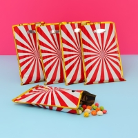 Набор подарочных пакетов, металлизированныей, "Веер" красный 17х25 см , 20 микрон 10 шт набор Набор подарочных пакетов, металлизированныей, "Веер" красный 17х25 см , 20 микрон 10 шт набор