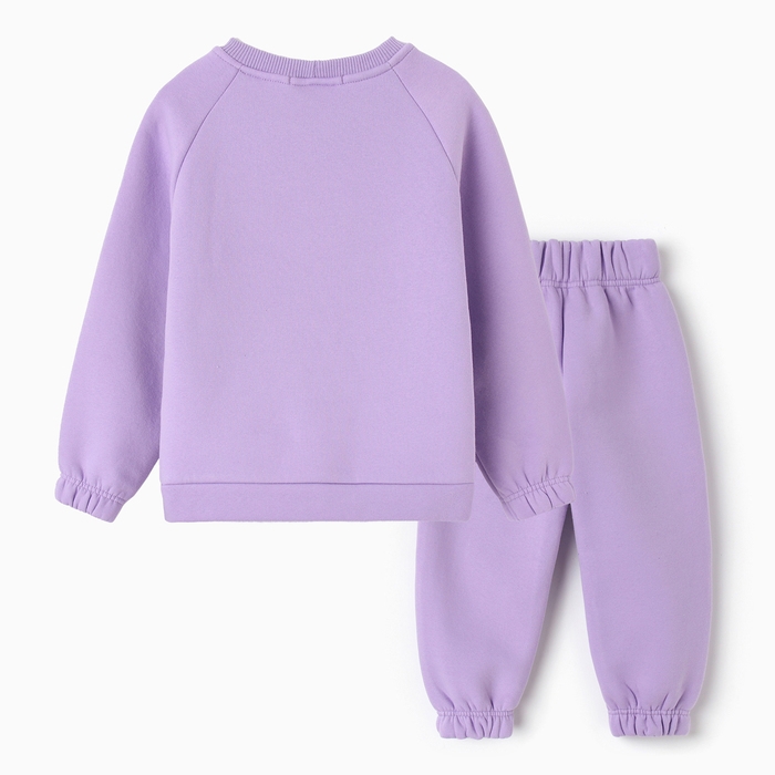 Костюм детский (джемпер, брюки) KAFTAN Hello р.32 (110-116), лиловый Костюм детский (джемпер, брюки) KAFTAN Hello р.32 (110-116), лиловый