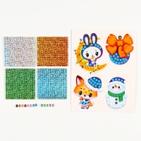 Аппликация стикерами на новый год. Елочные игрушки «Новогодняя сказка», новогодний набор для творчества Аппликация стикерами на новый год. Елочные игрушки «Новогодняя сказка», новогодний набор для творчества